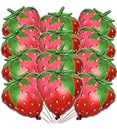 12 Pack Gaint Strawberry Balloons 23 Inch Cute Strawberry Balloons for Cute Berry First Birthday ...