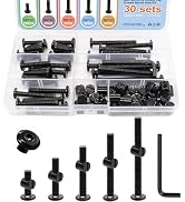 weideer 61PCS Crib Screws Hardware Replacement Kit Baby Bed Frame Bolts M6x20/30/40/50/60mm Black...
