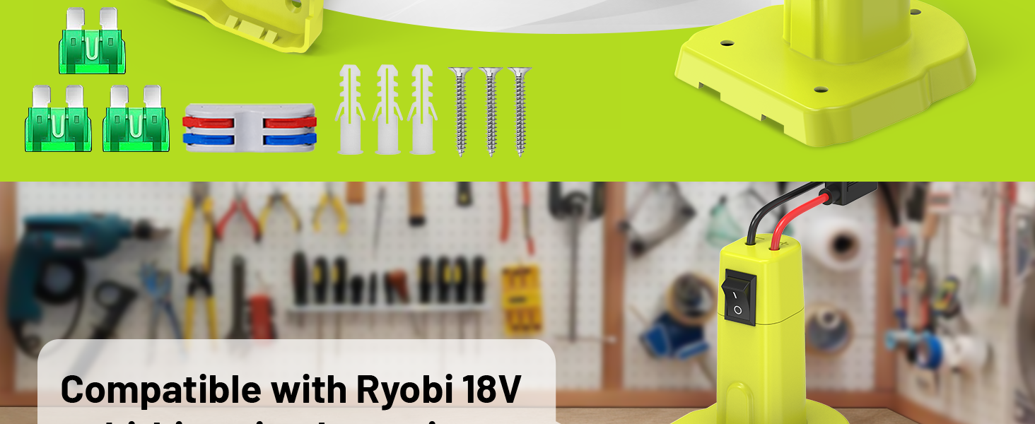 Compatible with Ryobi 18V Batteries