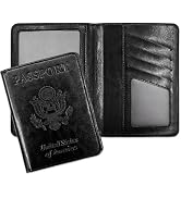 XZVXZV Passport Holder for Travel Essentials RFID Blocking Wallet Card Case PU Leather Passport C...