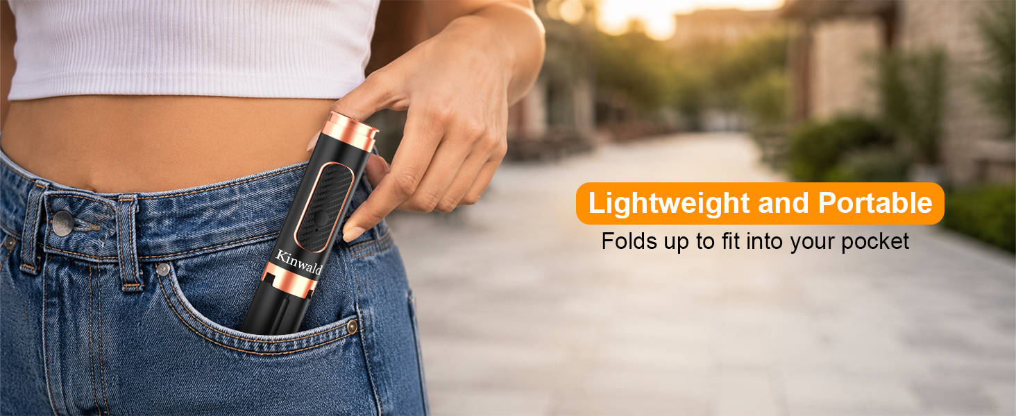 Lightweight and portable selfie stick that folds down to fit easily in your pocket