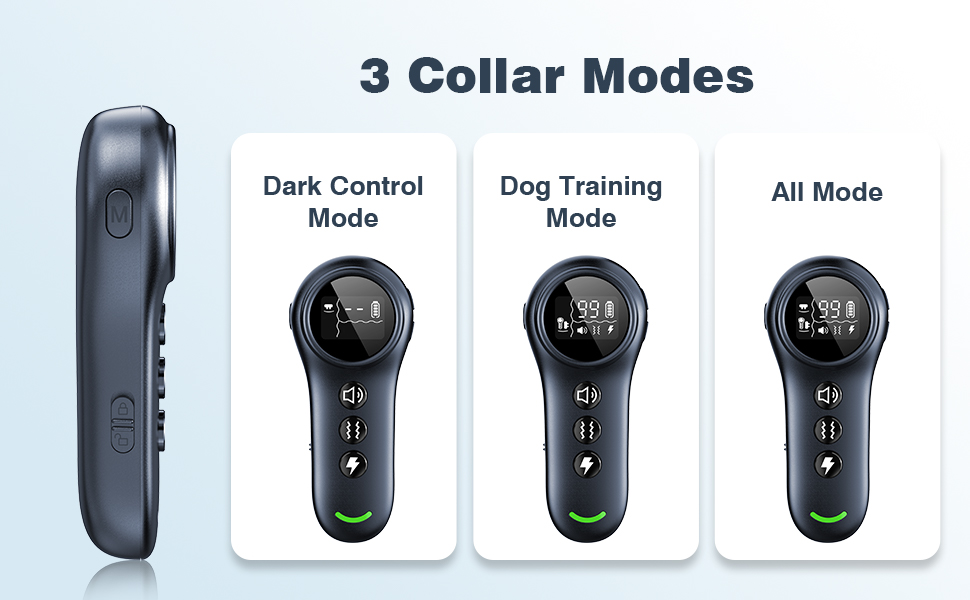 2024 dog shock collar smart bark collar training collar with 3 modes