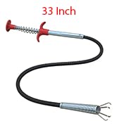 GDOMI 33 Inch Drain Snake Clog Remover,Flexible Grabber Claw Tool for Hair, Pipe & Kitchen Sink D...