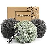 myHomeBody Large 70g Loofah Sponge, Body Scrubber, Bath Sponge, Loofah for Women, Men | Exfoliati...
