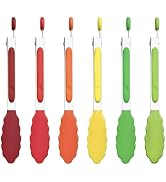 7-Inch Silicone Tongs Pack of 6, Small Stainless Steel Tongs with Silicone Tips for Cooking, Serv...