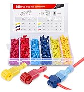 Nilight 360PCS T-Tap Wire Connectors Self-Stripping Quick Splice Electrical Wire Terminals Insula...