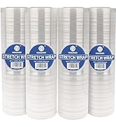 NEXCOVER 18 Inch Stretch Wrap - 1200 Feet | 60 Gauge, 4 Roll Clear Plastic Self-adhering Stretch ...