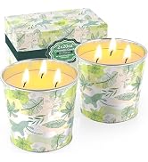 WarmEmbrace Citronella Candles Outdoor & Indoor, 40oz Large Citronella Candle 200H Burning Long L...