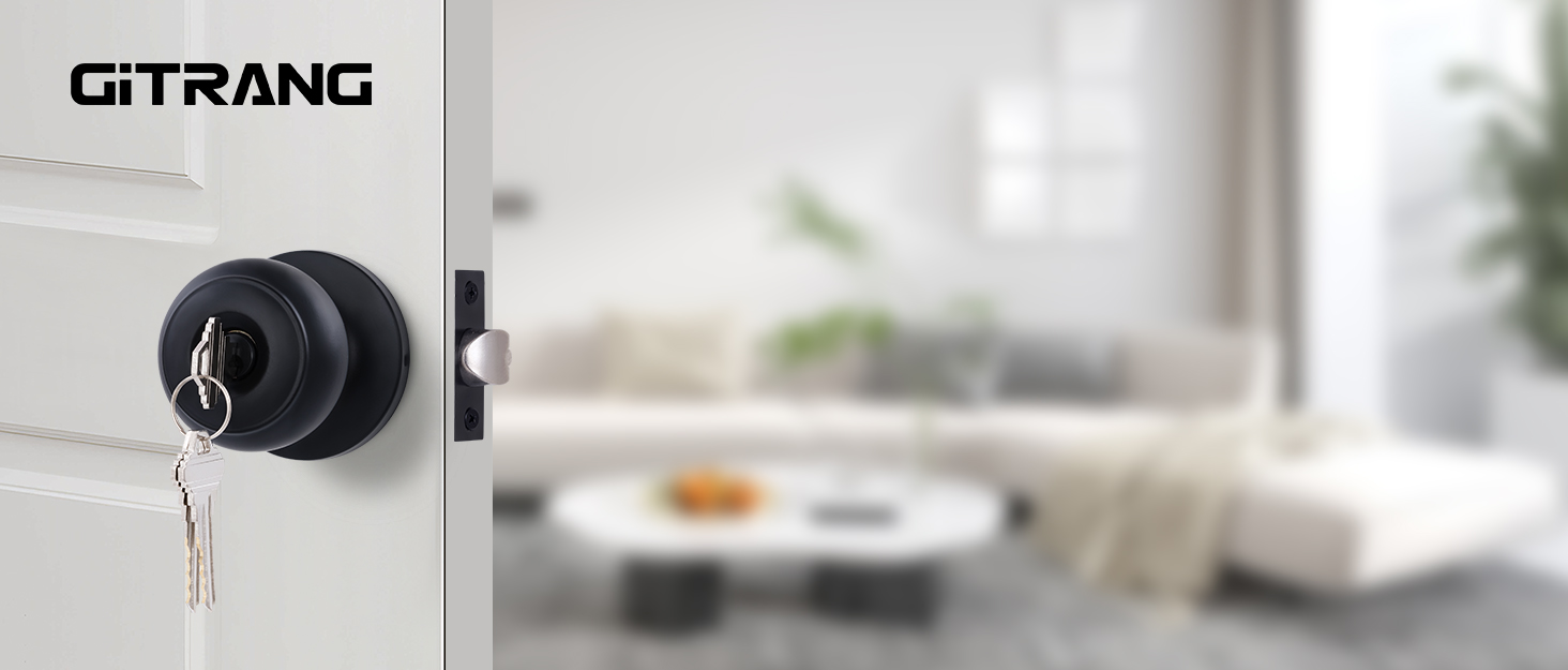 GITRANG Door Knobs Interior Keyed Difference Entry Front Bedroom Doorknobs