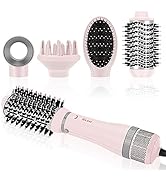 IG INGLAM 4 in 1 Blowout Hair Dryer Brush Set - Negative Ion Detachable Hair Dryer, Volumizer Sty...