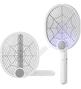 Buzbug 2 in 1 Bug Zapper Racket, High Voltage Foldable Electric Fly Swatter, USB Rechargeable Fly...