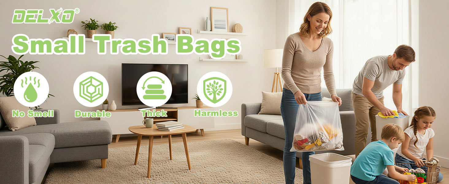 Small Trash Bags 4 Gallon