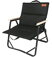 ROCK CLOUD Portable Folding Camping Chair Low Beach Chairs for Camp Lawn Hiking Sports Hunting(wi...