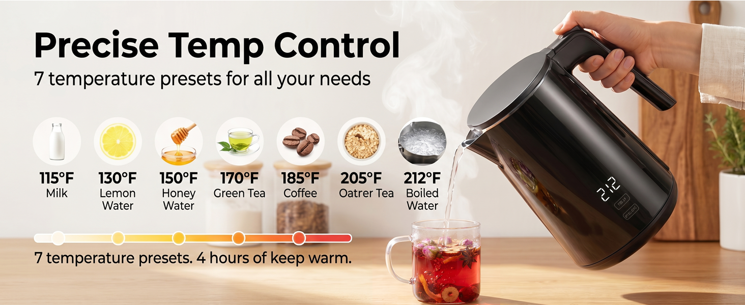 electric kettle temperature control