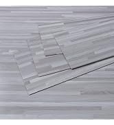 CRE8TIVE 24-Pack Light Grey Peel and Stick Floor Tile Butcher Block Wood Look Vinyl Plank Floorin...