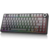 Aula F75-75% Wireless Mechanical Keyboard,Hot Swappable Custom Gaming Keyboard with Knob,BT5.0/2....
