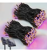 2 Pack 200 LED Solar Halloween Lights Outdoor Waterproof, Solar String Lights for Outside, Solar ...