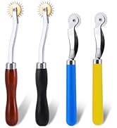 4PCS Tracing Wheel, Professional Stitch Marking Spacer, Wood and Stainless Steel Pounce Wheel for...