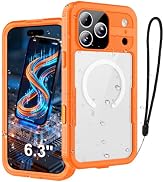FXXXLTF Clear IP68 Waterproof Case for iPhone 18 Pro & 17 Pro, 6.6FT Rated | Built-In Screen Prot...
