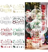 Liobelon 16 Pieces Christmas Bobo Stickers Bobo Party Balloon Stickers PVC Letter Stickers Balloo...