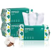 Soft Disposable Face Towel, Cotton Facial Dry Wipes 300 Count, Cotton Dry Wipes for Washing and D...