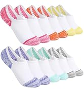 No Show Socks for Women - Low Ankle Footies for Sneakers, Athletic Anti-Slip Invisible Liner, 6/8...