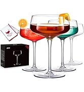 JBHO Martini Glasses, Crystal Coupe Glasses Set of 4, 10 Oz, Large and Fancy Cocktail Glasses, Ha...