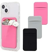 Fulgamo 3Pack Adhesive Phone Pocket,Cell Phone Stick On Card Wallet,Credit Cards/ID Card Holder(D...