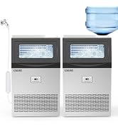 ROVSUN 110LBS/24H Commercial Ice Maker Machine with 24lbs Storage Bin, Freestanding/Countertop Ic...