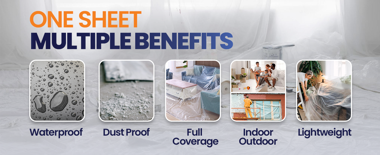 clear plastic drop cloth