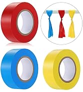3 Pack Flagging Tape,Non-Adhesive Marking Tape Surveyors Tape Neon Marking Tape Non-Adhesive Tape...