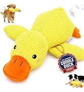 VOXGET Duck Dog Toy, Plush Calming Companion with Quack, Crinkle & Squeak | Anxiety Relief, Inter...