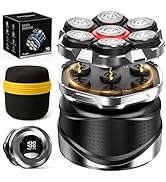 TLMUSE 7D Head Shaver with a Travel Case, 2026 Upgraded Magnetic Head Shavers for Bald Men, IPX7 ...