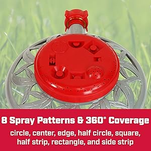 8 pattern sprinkler, circluar sprinkler, gardening, irrigation, watering lawn care