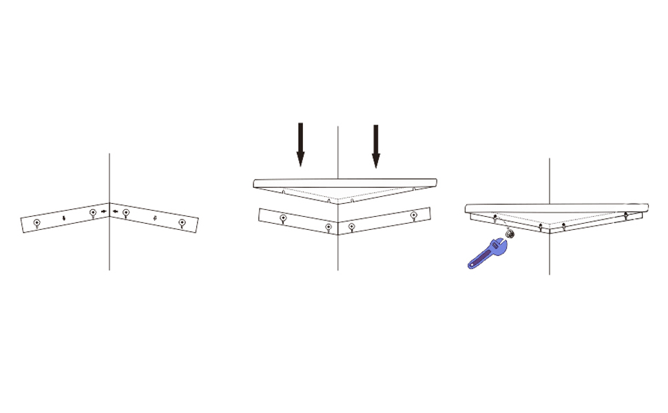 Evron corner mounting shelf,easy to install wall corner shelf