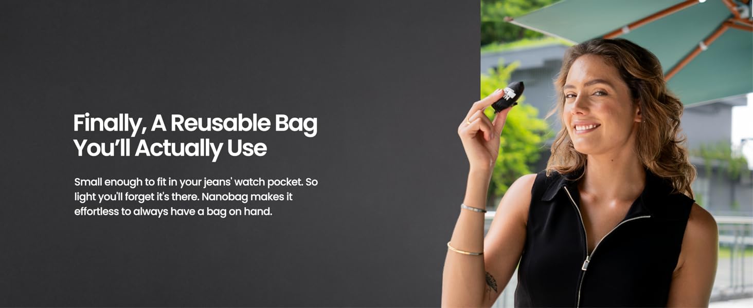 Ultralight large-capacity reusable tote bag fits easily in small spaces like pockets or purses