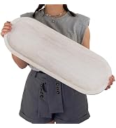 Hanobe Decorative Bowl Large Wooden: 25.5" Extra Long Wood Dough Bowls for Entry Way Table - Farm...