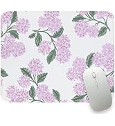 Pink Hydrangea Mouse Pad, Light Pink Mousepads, Flroal Mouse Pad for Desks, Hydrangea Aesthetic O...
