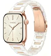 V-MORO Resin Band Compatible with Apple Watch 42mm 41mm 40mm 38mm,Fashion Lightweight Bracelet wi...