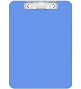 Hongri Plastic Clipboard, Blue Clipboard Standard A4 Letter Size Clipboards for Nurses, Students,...