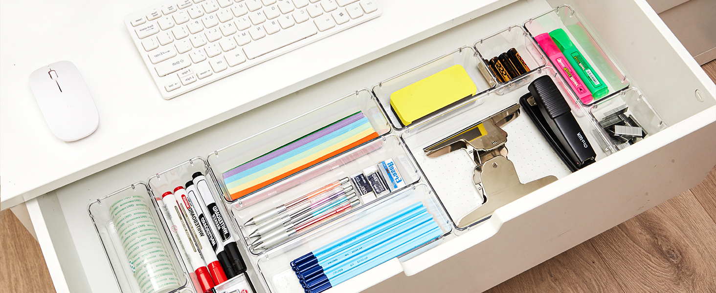 clear drawer organizers