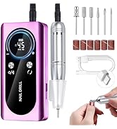 CozyZen Cordless Nail Drill Professional: 45000 RPM Rechargeable Electric Nail File Kit, Portable...