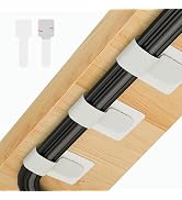 Abnii 50 PCS Hook and Loop Cable Ties, Under Desk Cable Management, Self Adhesive Cable Clips Str...