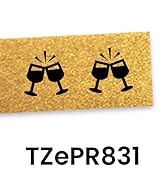 Brother Genuine P-touch TZePR831 Premium Label Tape in cardboard pack: Black on Glitter Gold 12mm