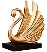 XYQXYQ Modern Gold Statue Swan Decor for Living Room,Luxury Swan Sculpture Home Decor Accents for...