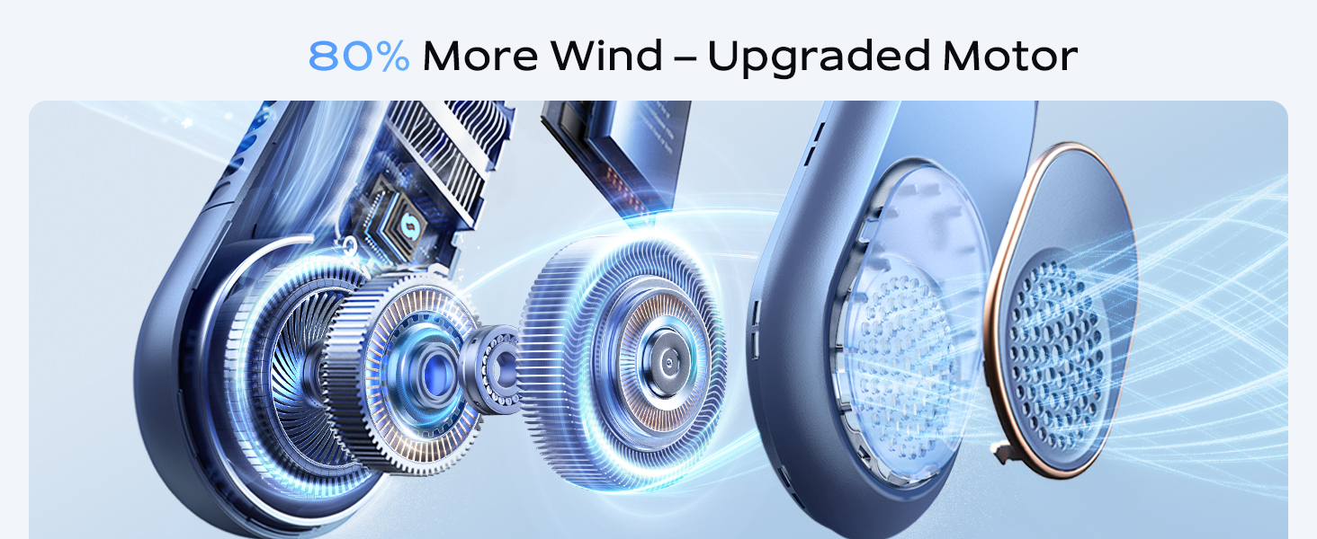 neck fans portable rechargeable; portable fans that blow cold air; neck cooler;
