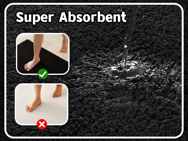 absorbent bath rug