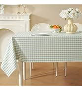 HOMOHEINI Rectangle Table Cloth,100% Waterproof Tablecloth Oil Proof Spill Proof Vinyl Table Clot...