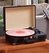 Basics Portable Suitcase Vinyl Turntable Record Player