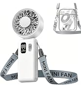 ALLENERGY Portable Handheld Fan - 100 - Level Adjustable Speed, 24 - Hour Long - Lasting Small Fa...